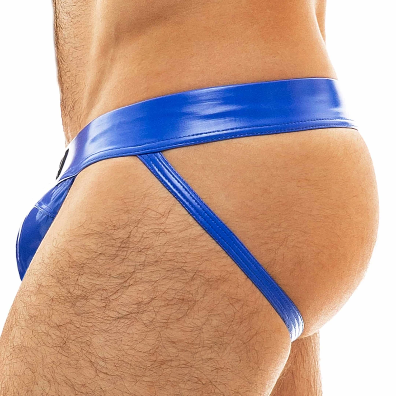 Jock Strap Viral Vinyle Bleu Roi 1 Jock Strap Viral Vinyle Bleu Roi
