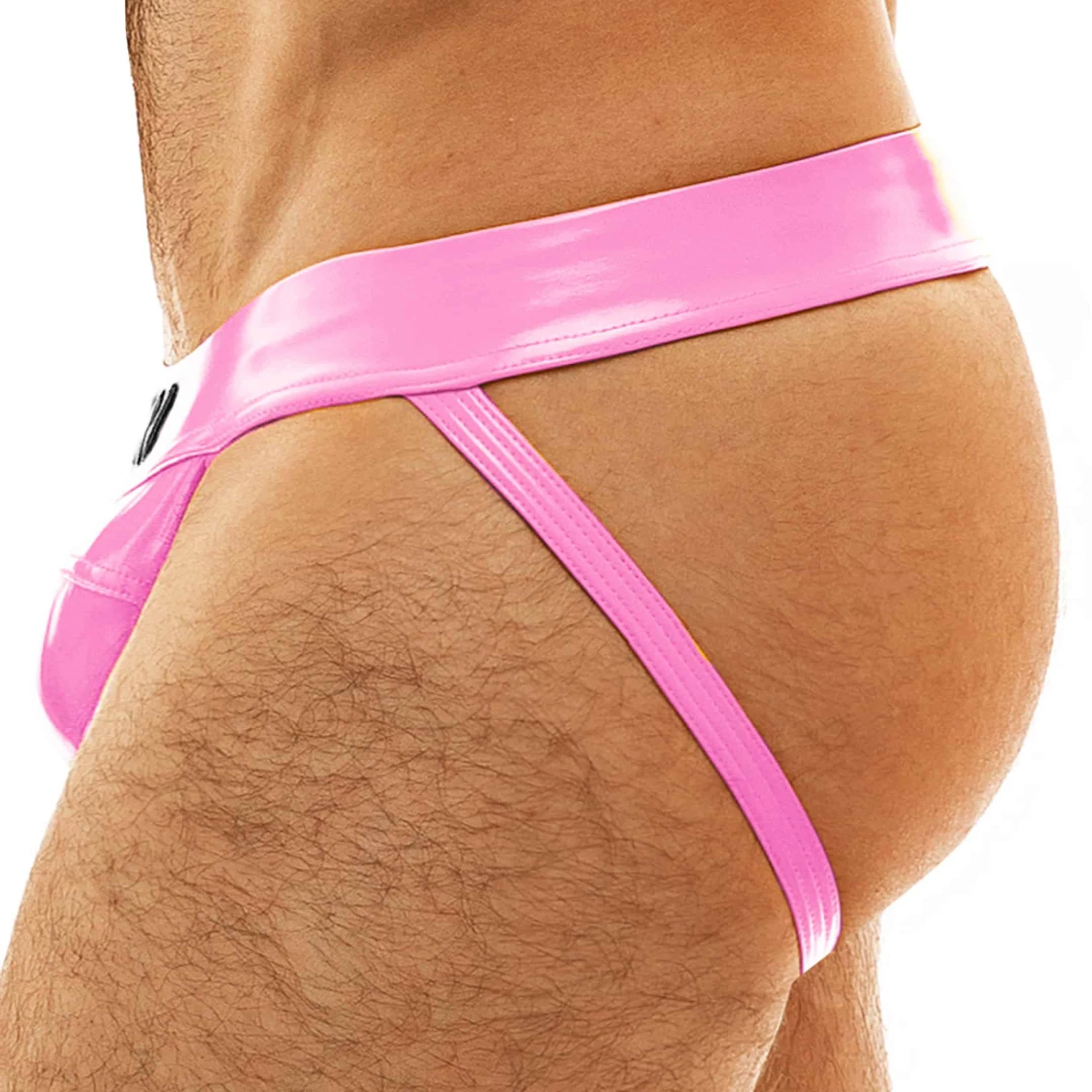 Jock Strap Viral Vinyle Rose Fluo 2 Jock Strap Viral Vinyle Rose Fluo – Image 2