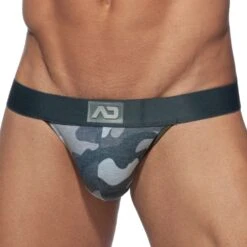 Jock Strap Washed Camo Gris