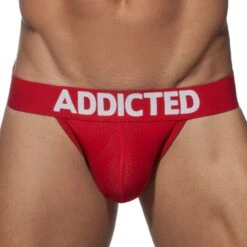 Jockstrap Push Up Mesh Rouge