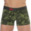 Lot De 2 Boxers Camouflage Coton Noir - Kaki