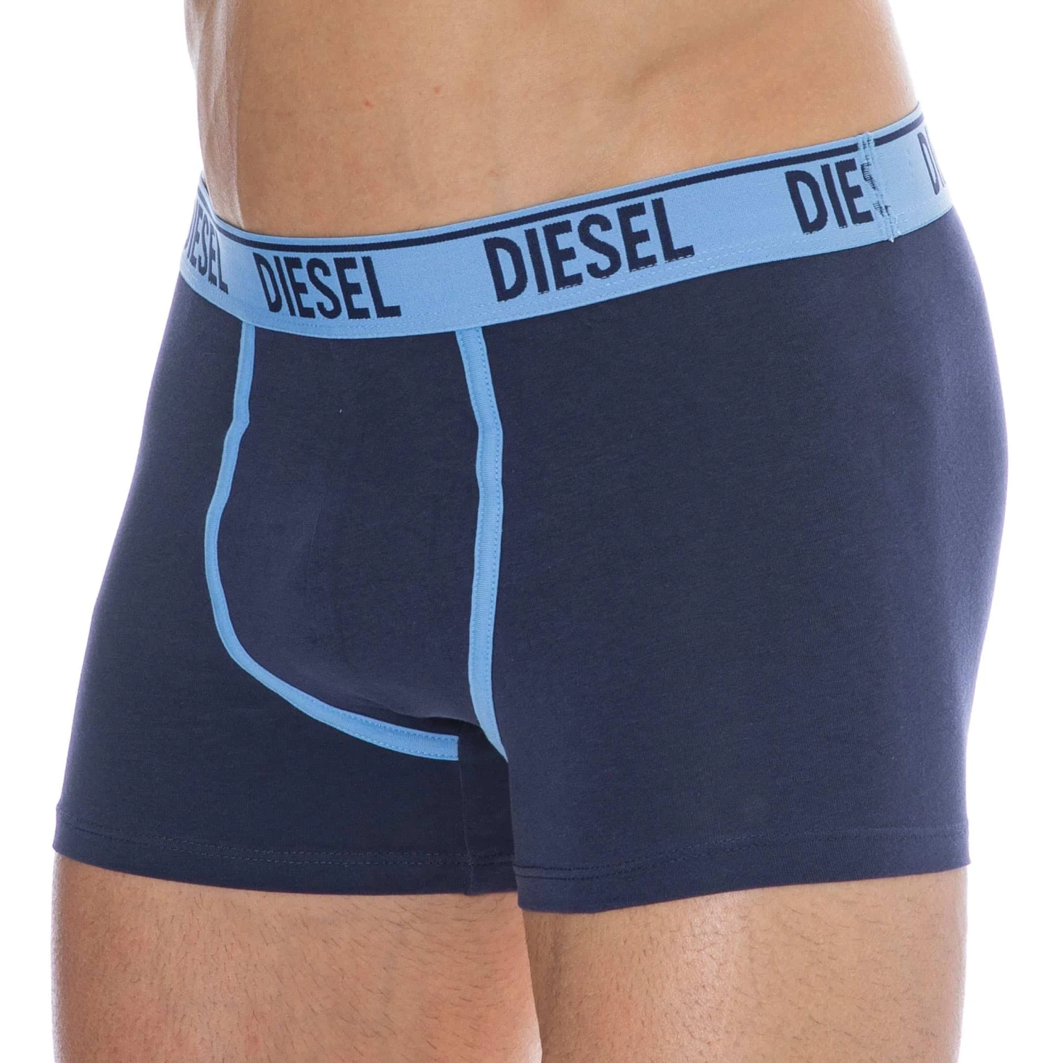 Lot De 2 Boxers Contrast Coton Bleu Marine - Bleu Ciel 2 Lot De 2 Boxers Contrast Coton Bleu Marine - Bleu Ciel – Image 2