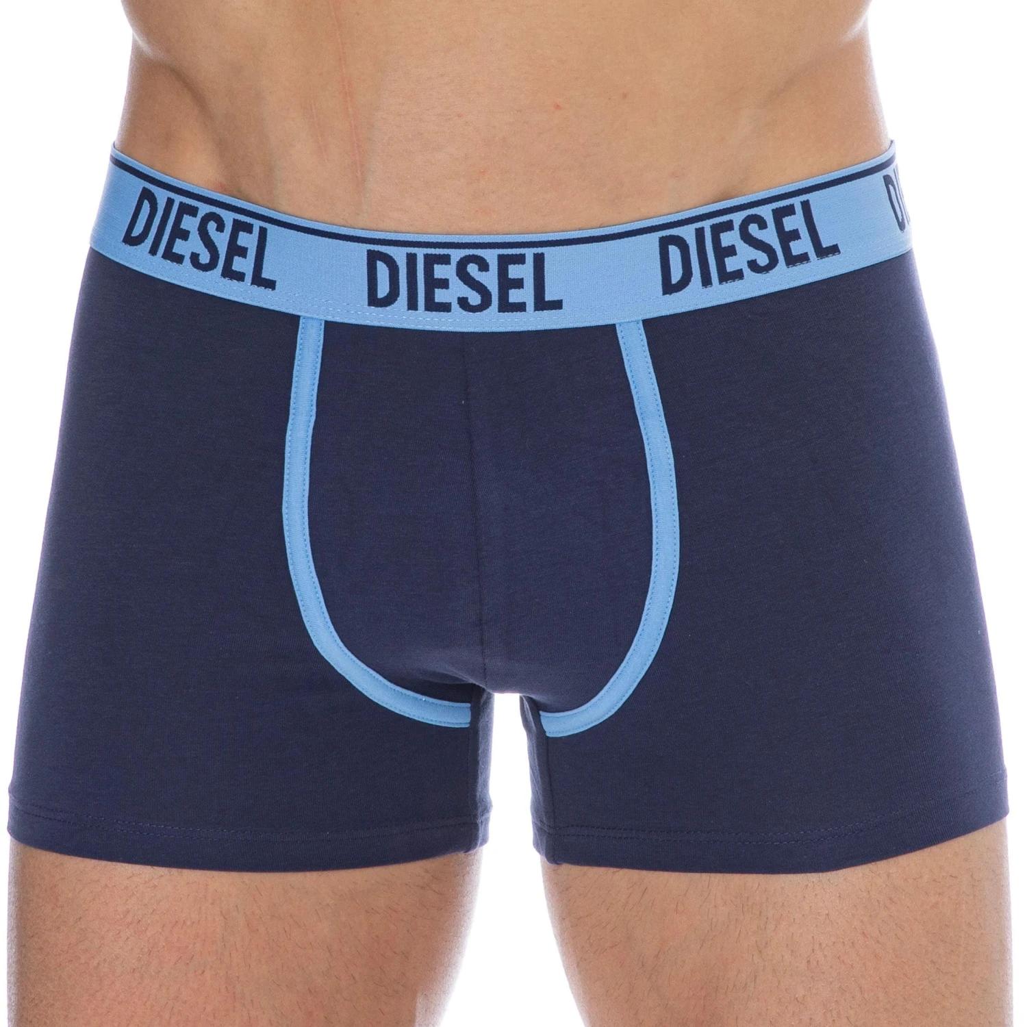 Lot De 2 Boxers Contrast Coton Bleu Marine - Bleu Ciel 1 Lot De 2 Boxers Contrast Coton Bleu Marine - Bleu Ciel
