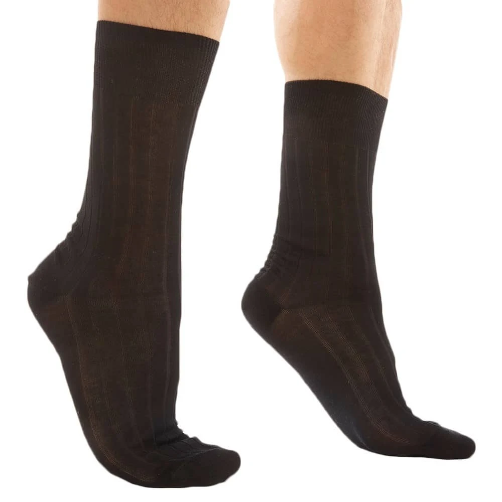 Lot De 2 Paires De Chaussettes Fil D'Ecosse Noires 1 Lot De 2 Paires De Chaussettes Fil D'Ecosse Noires