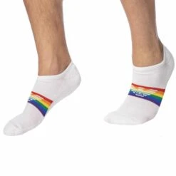 Lot De 2 Paires De Chaussettes Invisibles Rainbow Blanches