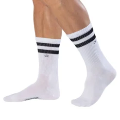 Lot De 2 Paires De Chaussettes Sport Maurice Blanches -Boutique De Sous-vêtements lot de 2 paires de chaussettes sport maurice blanches calvin klein 4