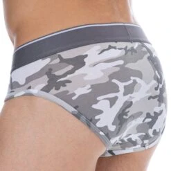 Lot De 2 Slips Camouflage Coton Gris -Boutique De Sous-vêtements lot de 2 slips camouflage coton gris diesel 2