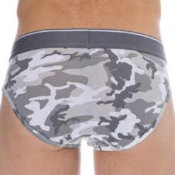 Lot De 2 Slips Camouflage Coton Gris -Boutique De Sous-vêtements lot de 2 slips camouflage coton gris diesel 3