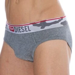 Lot De 2 Slips Camouflage Coton Gris -Boutique De Sous-vêtements lot de 2 slips camouflage coton gris diesel 5