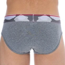 Lot De 2 Slips Camouflage Coton Gris -Boutique De Sous-vêtements lot de 2 slips camouflage coton gris diesel 7