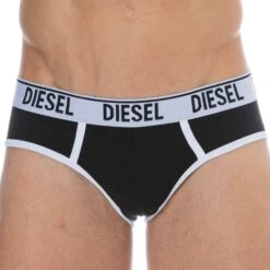 Lot De 2 Slips Contrast Coton Noir - Noir