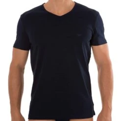 Lot De 2 T-Shirts V-Neck Pure Cotton Marine - Gris