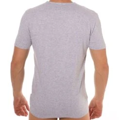 Lot De 2 T-Shirts V-Neck Pure Cotton Marine - Gris -Boutique De Sous-vêtements lot de 2 t shirts v neck pure cotton marine gris emporio armani 5