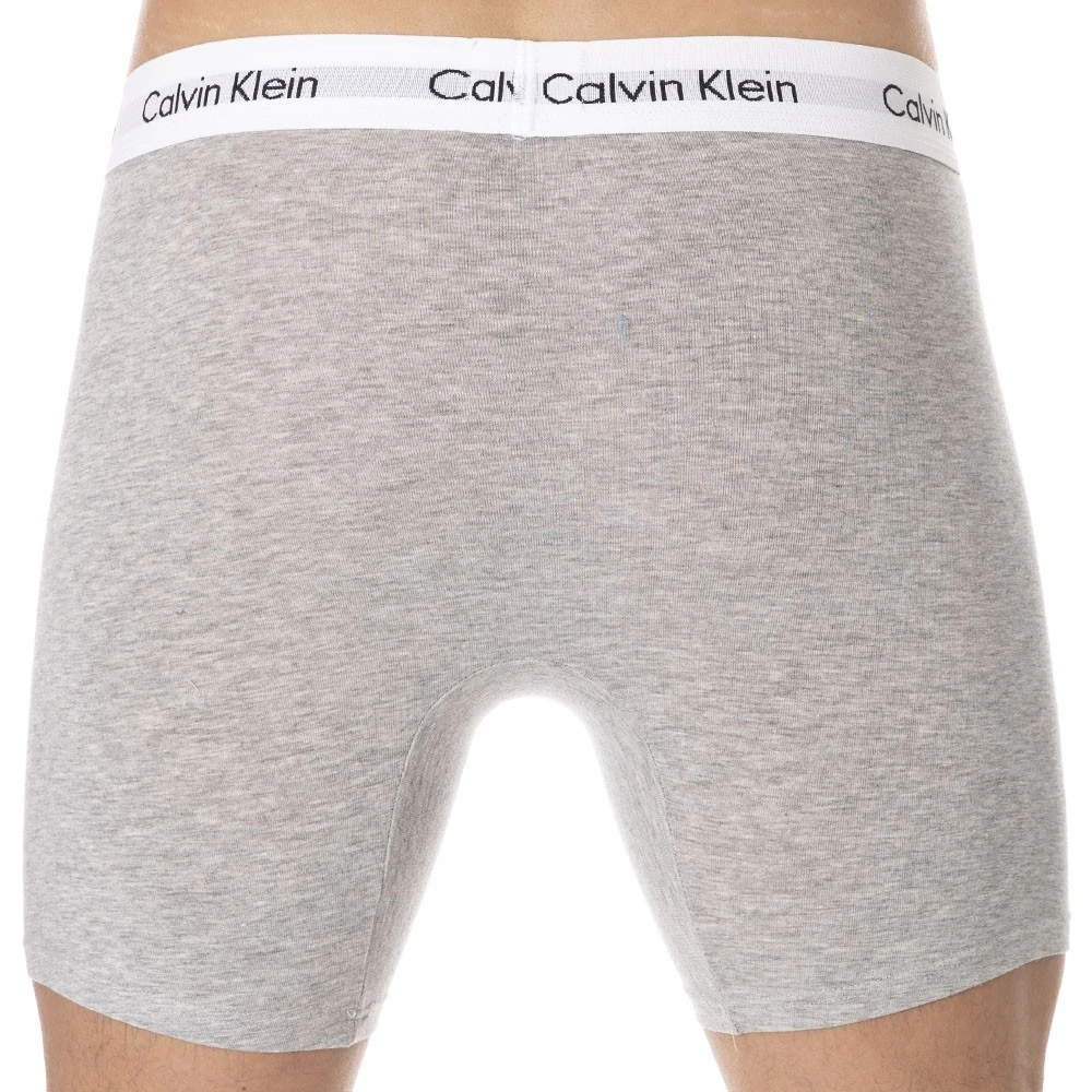 Lot De 3 Boxers Longs Cotton Stretch Noir - Blanc - Gris 12 Lot De 3 Boxers Longs Cotton Stretch Noir - Blanc - Gris – Image 12