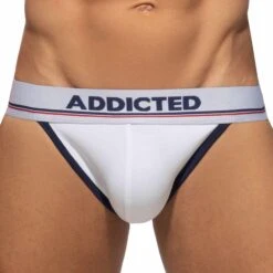 Lot De 3 Jock Straps Tommy Coton Blanc - Bleu Marine - Rouge -Boutique De Sous-vêtements lot de 3 jock straps tommy coton blanc bleu marine rouge addicted 3