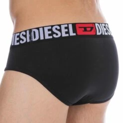 Lot De 3 Slips Denim Division Coton Noirs -Boutique De Sous-vêtements lot de 3 slips denim division coton noirs diesel 2