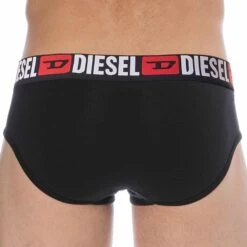 Lot De 3 Slips Denim Division Coton Noirs -Boutique De Sous-vêtements lot de 3 slips denim division coton noirs diesel 3