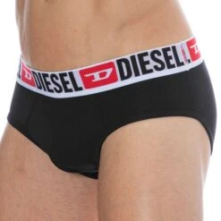 Lot De 3 Slips Denim Division Coton Noirs -Boutique De Sous-vêtements lot de 3 slips denim division coton noirs diesel 5