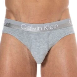 Lot De 3 Slips Modern Structure Noir - Gris - Blanc -Boutique De Sous-vêtements lot de 3 slips modern structure noir gris blanc calvin klein 4