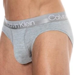 Lot De 3 Slips Modern Structure Noir - Gris - Blanc -Boutique De Sous-vêtements lot de 3 slips modern structure noir gris blanc calvin klein 5