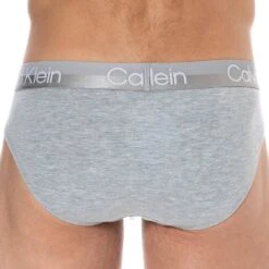 Lot De 3 Slips Modern Structure Noir - Gris - Blanc -Boutique De Sous-vêtements lot de 3 slips modern structure noir gris blanc calvin klein 7