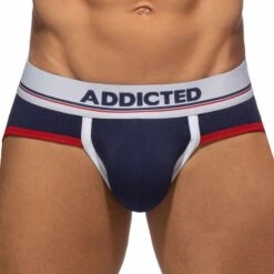 Lot De 3 Slips Tommy Coton Bleu Marine - Blanc - Rouge -Boutique De Sous-vêtements lot de 3 slips tommy coton blanc bleu marine rouge addicted 3