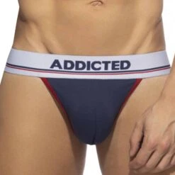 Lot De 3 Strings Tommy Coton Blanc - Bleu Marine - Rouge -Boutique De Sous-vêtements lot de 3 strings tommy coton blanc bleu marine rouge addicted 3