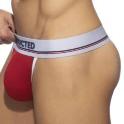 Lot De 3 Strings Tommy Coton Blanc - Bleu Marine - Rouge -Boutique De Sous-vêtements lot de 3 strings tommy coton blanc bleu marine rouge addicted 7