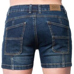 Mini Short Jeans Original Super Push-Up Bleu Marine -Boutique De Sous-vêtements mini short jeans original super push up bleu marine sku 2
