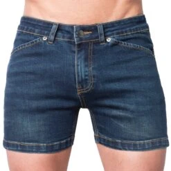Mini Short Jeans Original Super Push-Up Bleu Marine