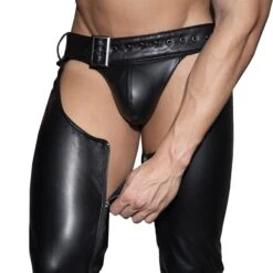 Pantalon Chaps Noir -Boutique De Sous-vêtements pantalon chaps noir ad fetish 2