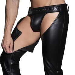 Pantalon Chaps Noir -Boutique De Sous-vêtements pantalon chaps noir ad fetish 3