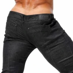 Pantalon Jeans Slash Noir 5 Pantalon Jeans Slash Noir -Boutique De Sous-vêtements pantalon jeans slash noir rufskin 2