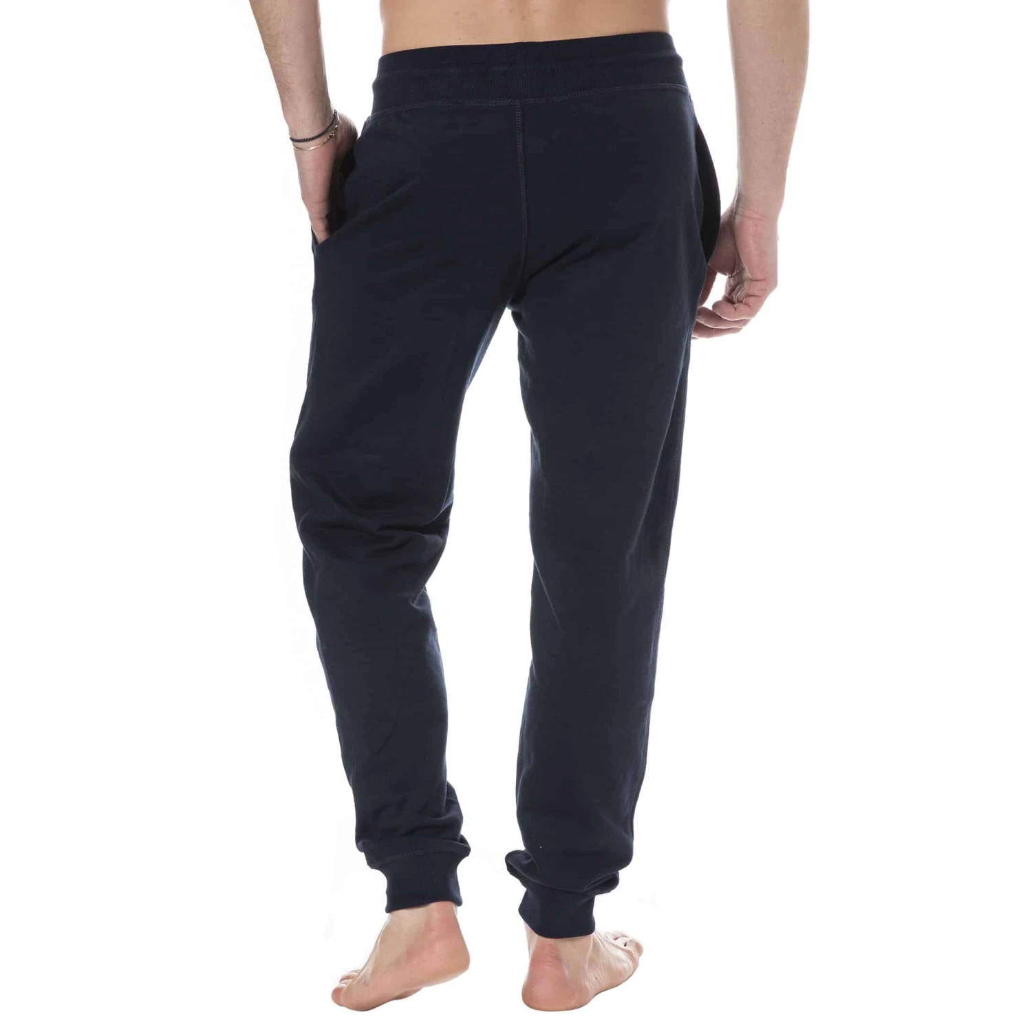 Pantalon Jogging Logo Brodé Bleu Marine 3 Pantalon Jogging Logo Brodé Bleu Marine – Image 3