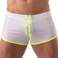 Short Athletic Mesh Blanc