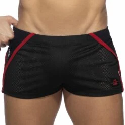 Short Combi Mesh Noir - Rouge