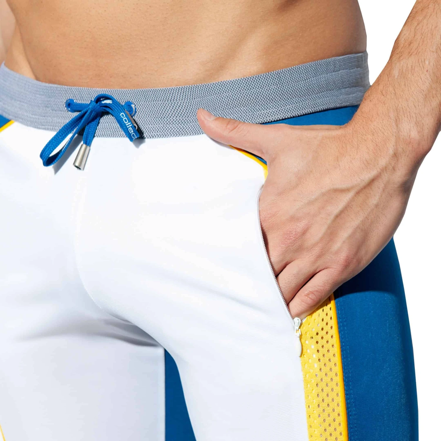 Short Cycliste Sportive Blanc - Bleu 3 Short Cycliste Sportive Blanc - Bleu – Image 3