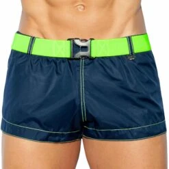 Short De Bain Ceinture Bleu Marine