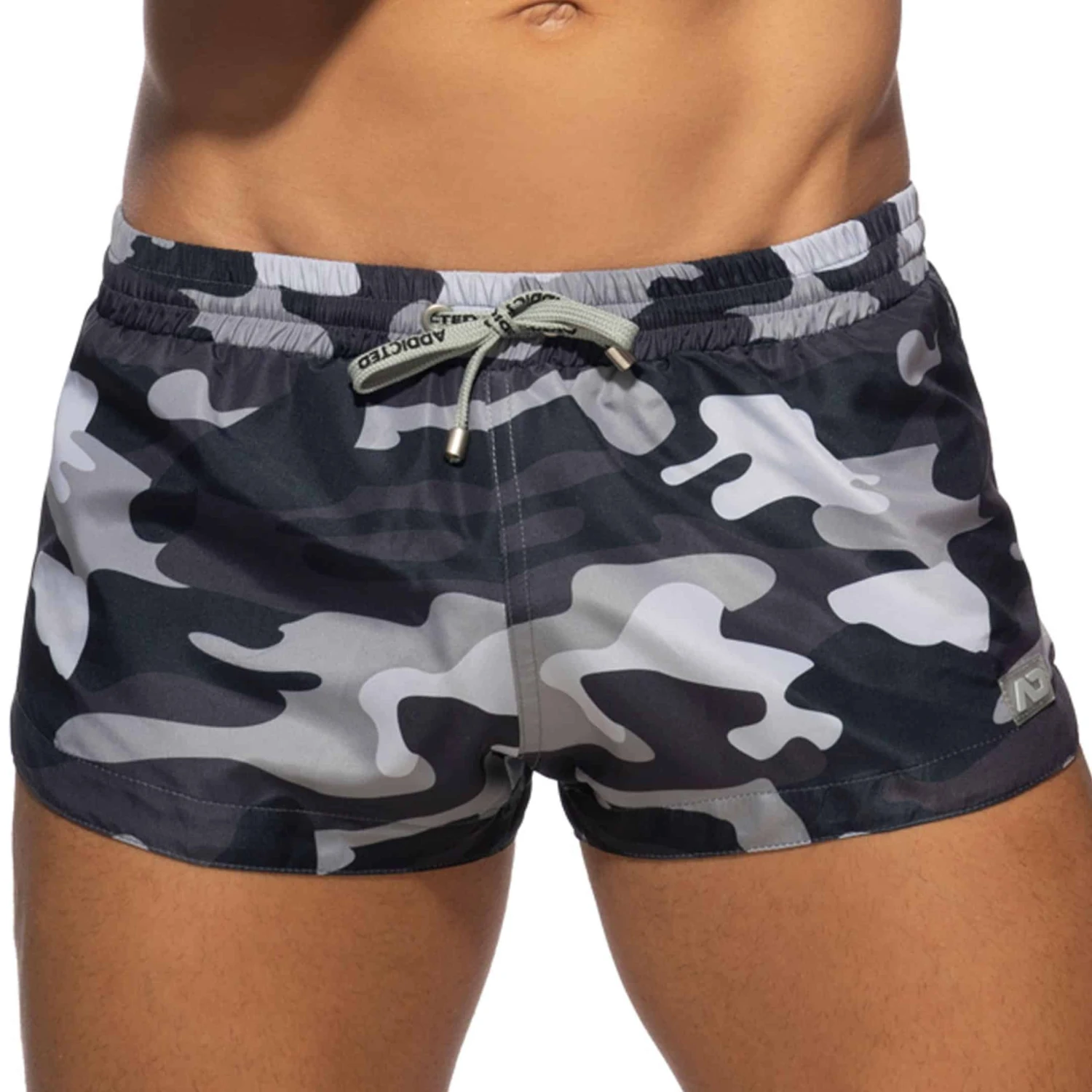 Short De Bain Court Camouflage Gris 1 Short De Bain Court Camouflage Gris