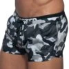 Short De Bain Double Waistband Camouflage Gris