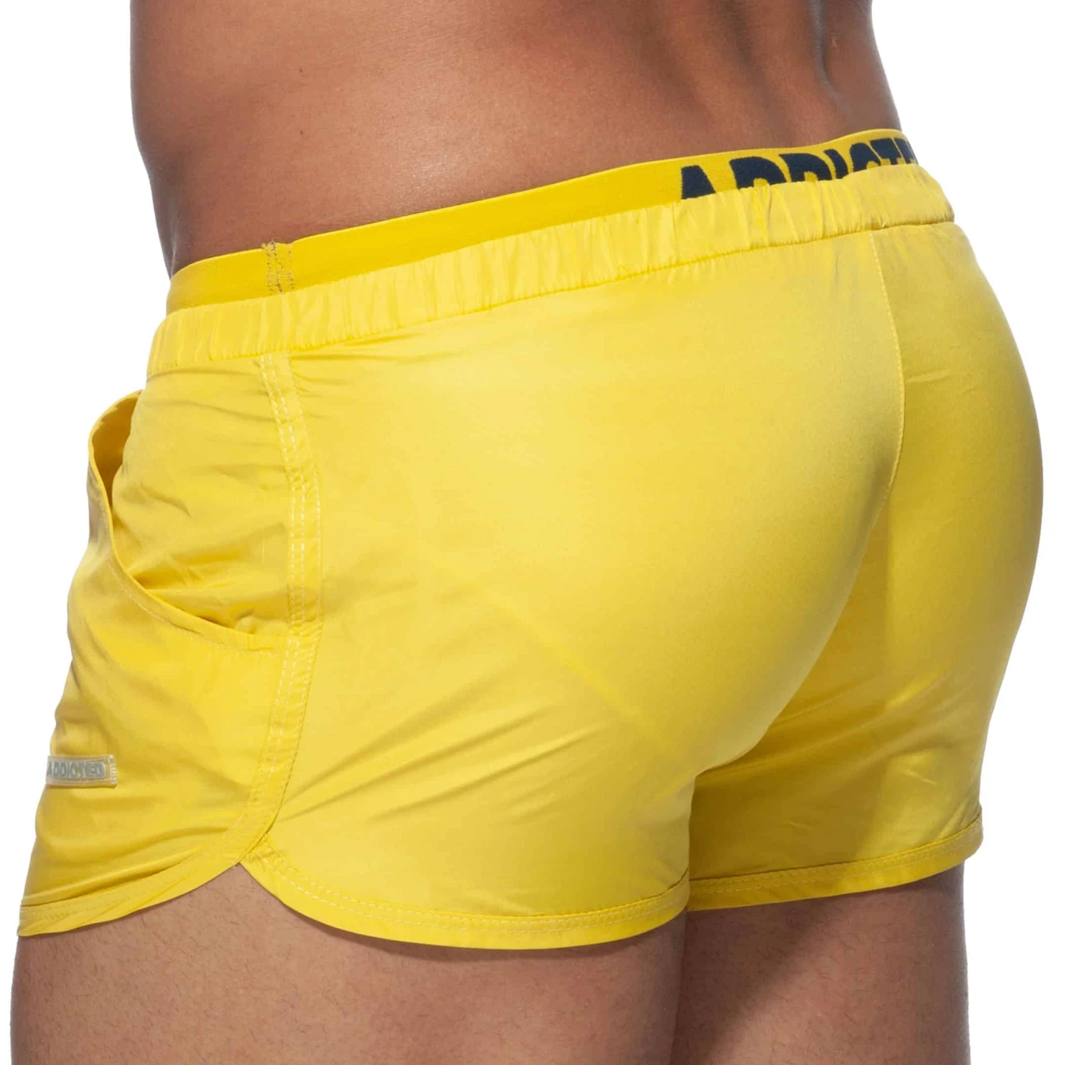 Short De Bain Double Waistband Jaune 2 Short De Bain Double Waistband Jaune – Image 2