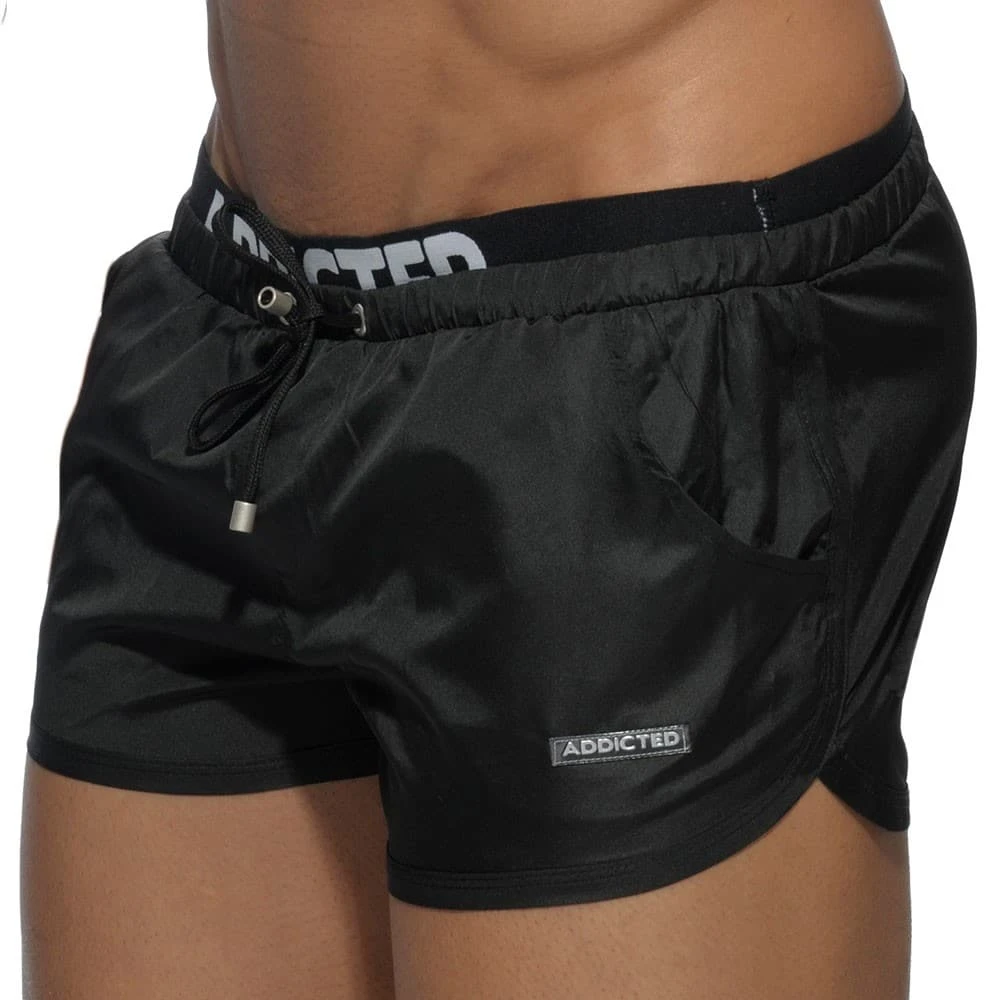 Short De Bain Double Waistband Noir 1 Short De Bain Double Waistband Noir