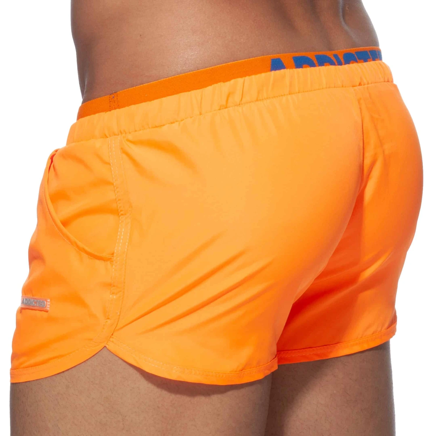 Short De Bain Double Waistband Orange 2 Short De Bain Double Waistband Orange – Image 2