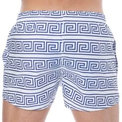 Short De Bain Greek Frame Blanc - Bleu 5 Short De Bain Greek Frame Blanc - Bleu -Boutique De Sous-vêtements short de bain greek frame blanc bleu sweet banana 2