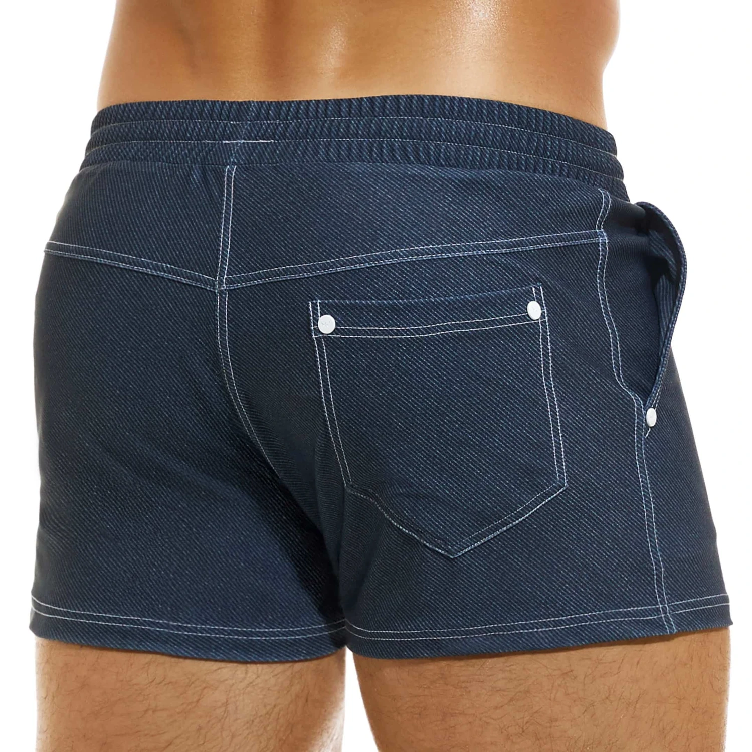 Short De Bain Jeans Bleu Marine 2 Short De Bain Jeans Bleu Marine – Image 2