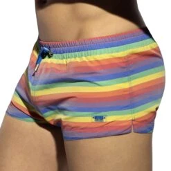 Short De Bain Multi Stripes Arc-en-Ciel