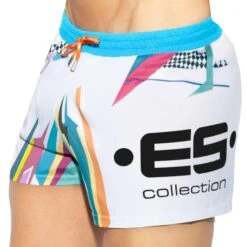 Short De Bain Pop Blanc