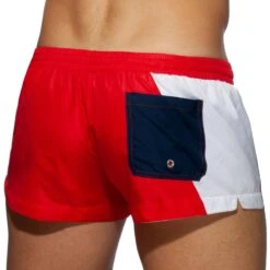 Short De Bain Racing Side Rouge