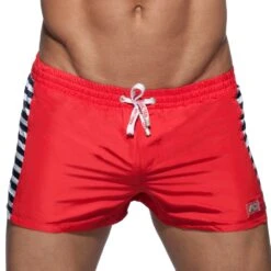Short De Bain Sailor Colored Rouge