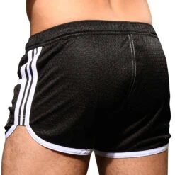 Short De Bain Sports Mesh Noir -Boutique De Sous-vêtements short de bain sports mesh noir andrew christian 2